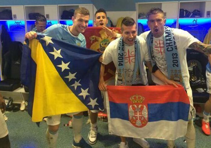 Džeko, Kolarov i Jovetić nasmijali Balkan: Pogledajte šta su radili u Manchesteru